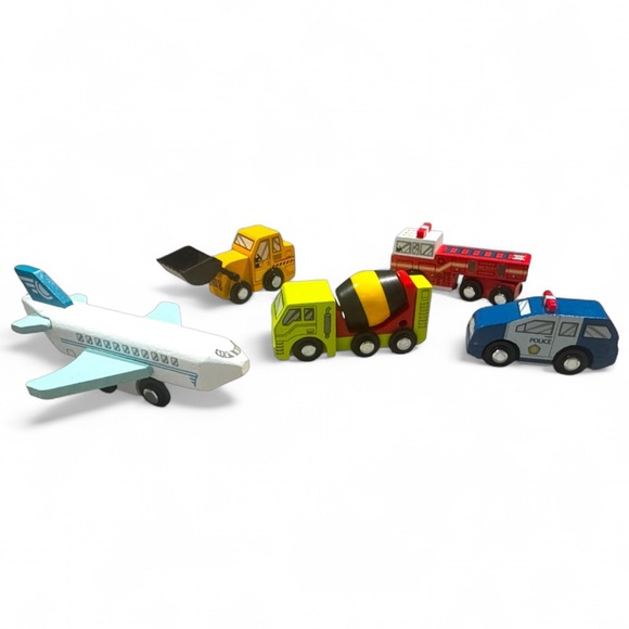 Wooden Vehicle Toy Set - Multicolor - Picture 1 of 6